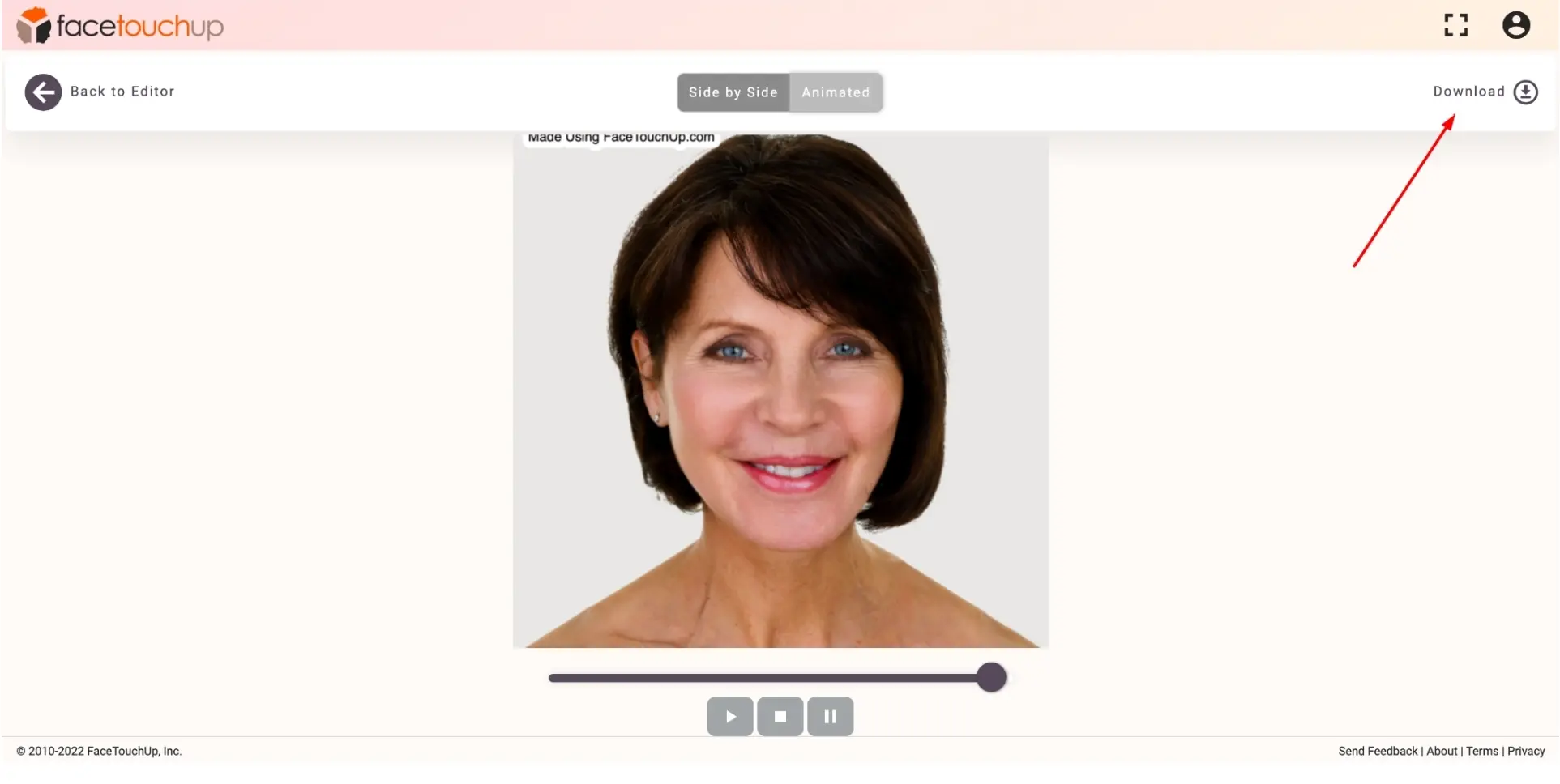 How to simulate chin and neck lift step 3