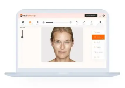 Macbook showing FaceTouchUp