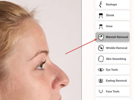 Open photo in facetouchup