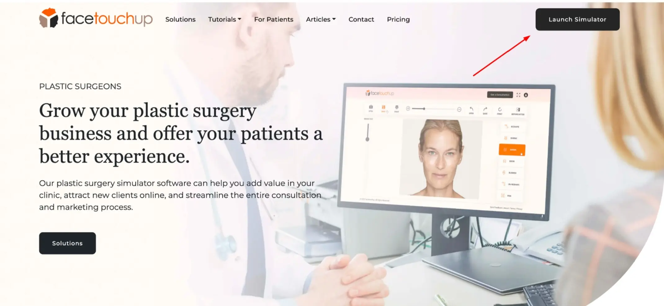 FaceTouchUp breast augmentation simulator - Step 1: Upload your photo